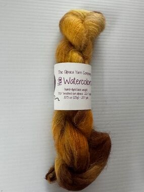 Halo Watercolors- Five Skeins Brushed Suri Alpaca Yarn "Serengeti"